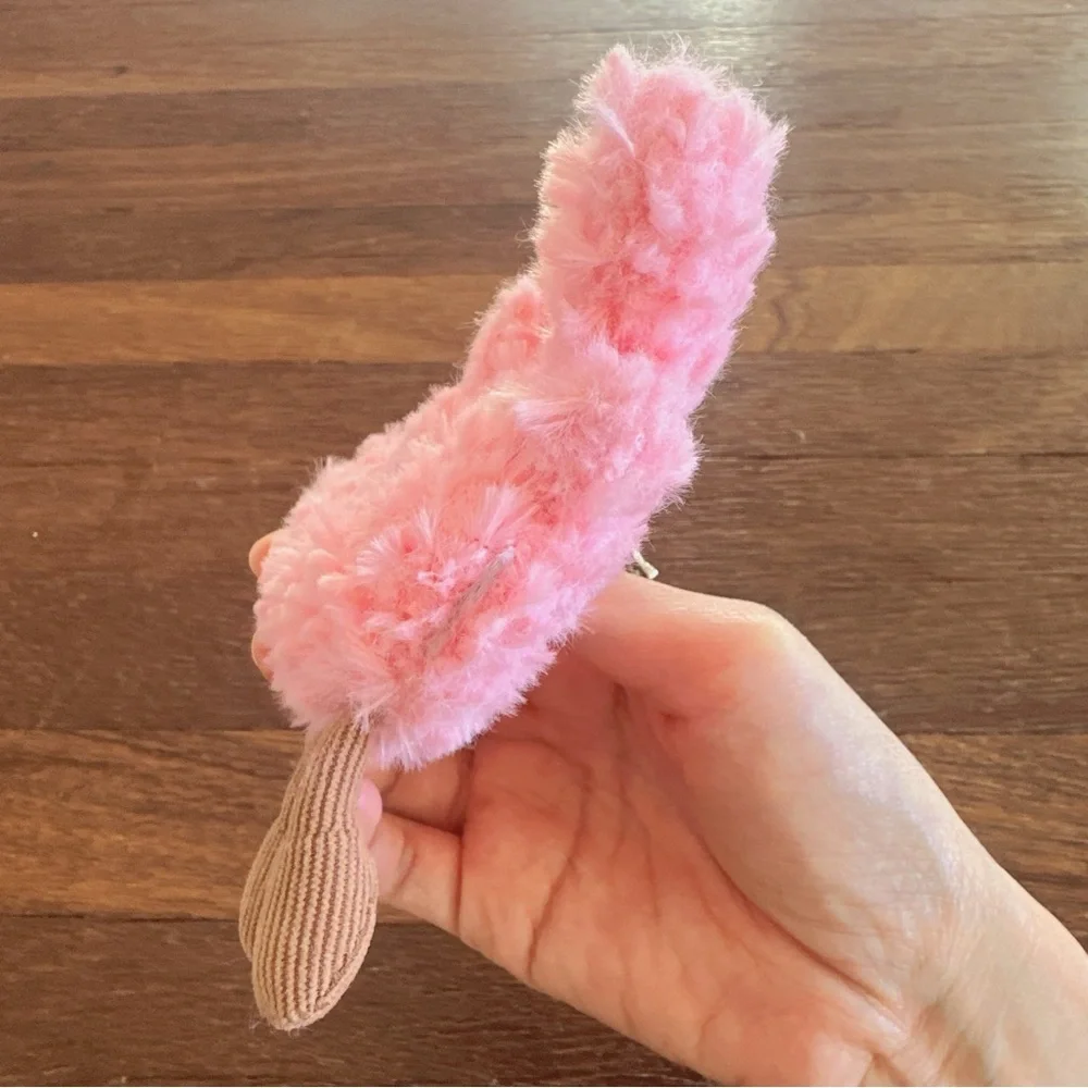 Cute Coral Plush Bag Charm Keychain Pendant Kawaii Coastal Ocean Gift